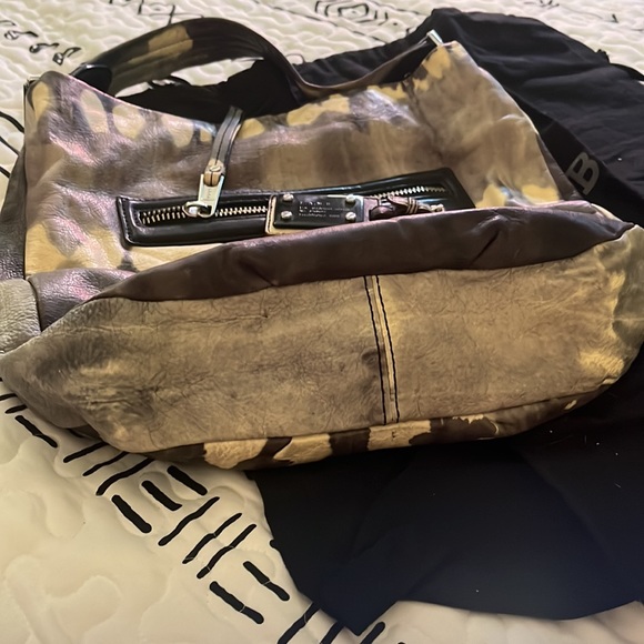 Vintage L.A.M.B. Leather Josephine Tie Dye Handbag w/ Dust Bag - Picture 9 of 15